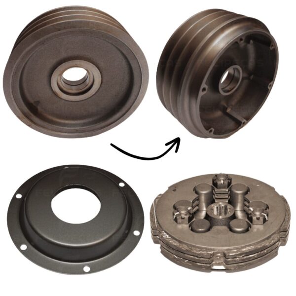 Polia da Embreagem Principal Yanmar TC11 TC11S TC12 TC12S TC14 TC14S Completa