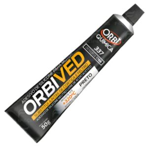 Cola p/ Juntas Silicone Preto Alta Temperatura